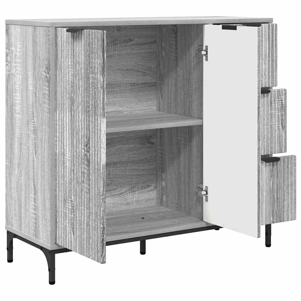 Credenza Grigio Sonoma 89,5 x 33 x 82 cm Legno multistrato
