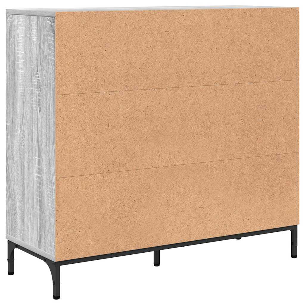 Credenza Grigio Sonoma 89,5 x 33 x 82 cm Legno multistrato
