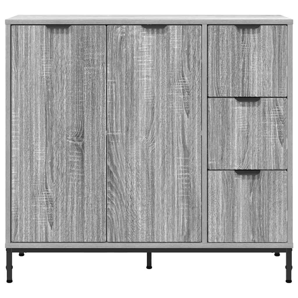 Credenza Grigio Sonoma 89,5 x 33 x 82 cm Legno multistrato