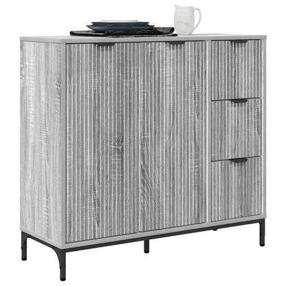 Credenza Grigio Sonoma 89,5 x 33 x 82 cm Legno multistrato