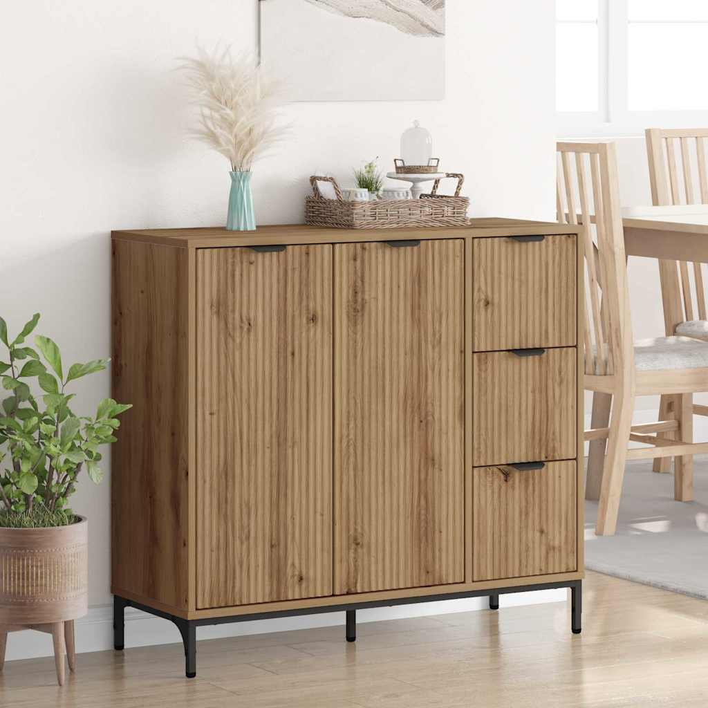 Credenza Rovere artigianale 89,5 x 33 x 82 cm Legno multistrato