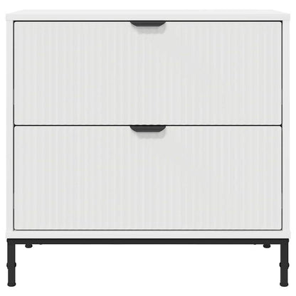 Comodino Bianco 63.5 x 36 x 61 cm Legno multistrato