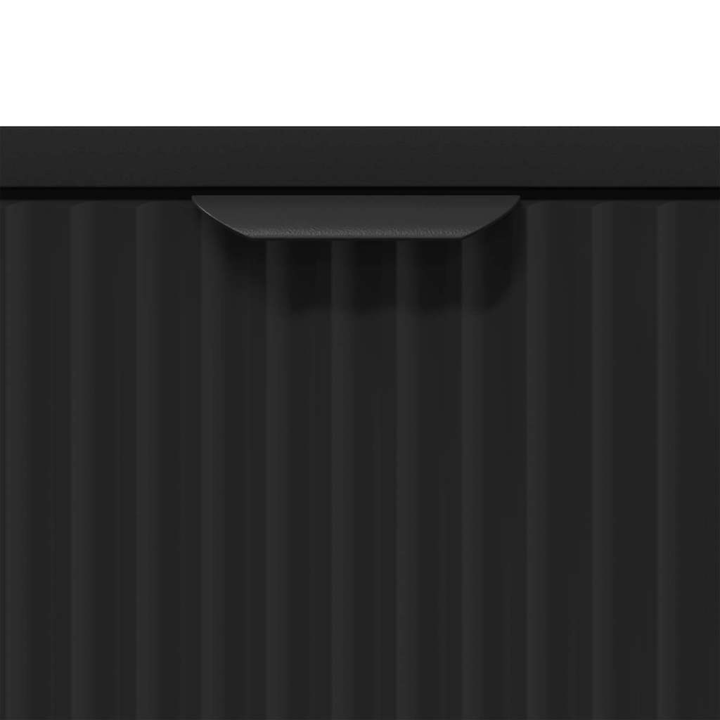 Comodino con cassetto Nero 63.5 x 36 x 61 cm Legno multistrato