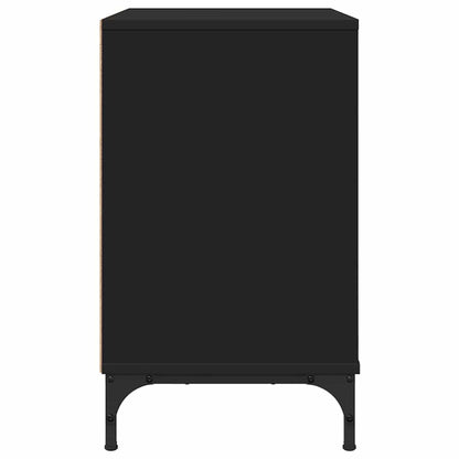 Comodino con cassetto Nero 63.5 x 36 x 61 cm Legno multistrato