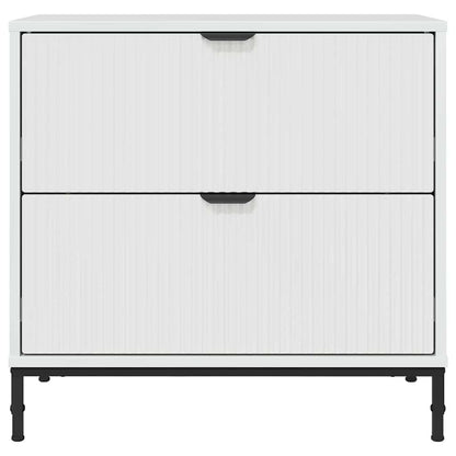 Comodino Bianco lucido 63.5 x 36 x 61 cm Legno multistrato
