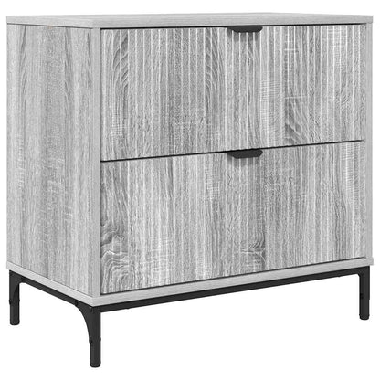 Comodino Grigio sonoma 63.5 x 36 x 61 cm Legno multistrato