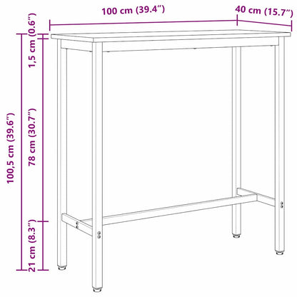 tavolo Grigio Sonoma 100 x 40 x 100,5 cm