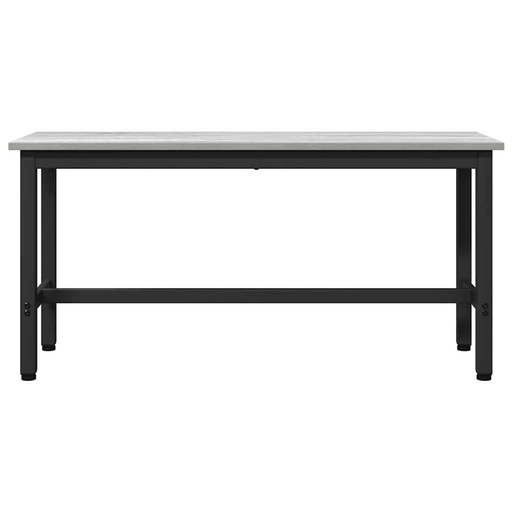 Panchina da pranzo 2 pcs Grigio Sonoma 100 x 32,5 x 48,5 cm