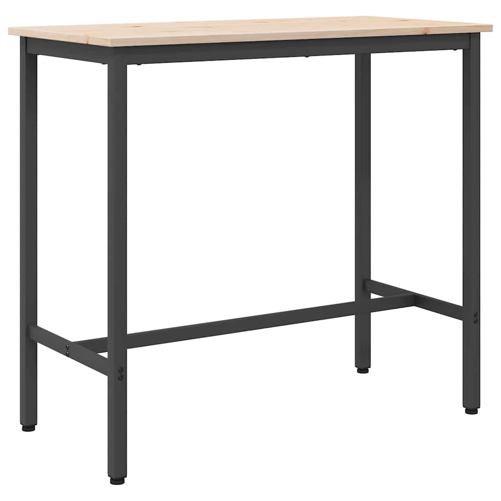 tavolo Naturale 100 x 50 x 91 cm Legno ingegnerizzato e acciaio | homemem39