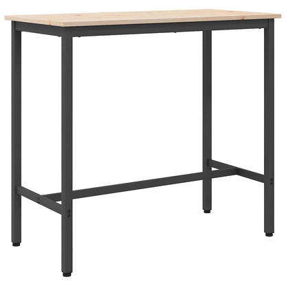 tavolo Naturale 100 x 50 x 91 cm Legno ingegnerizzato e acciaio | homemem39