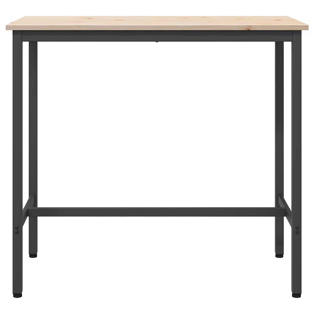 tavolo Naturale 100 x 50 x 91 cm Legno ingegnerizzato e acciaio | homemem39