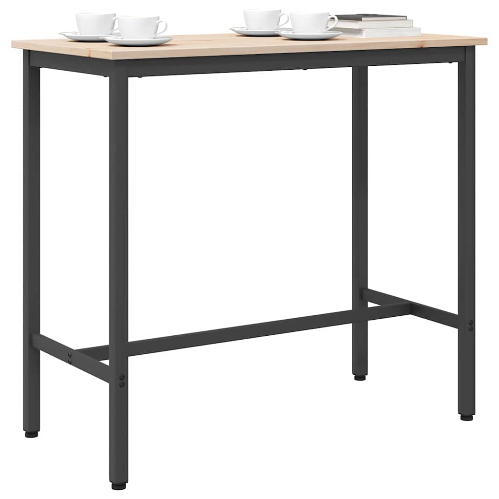 tavolo Naturale 100 x 50 x 91 cm Legno ingegnerizzato e acciaio | homemem39