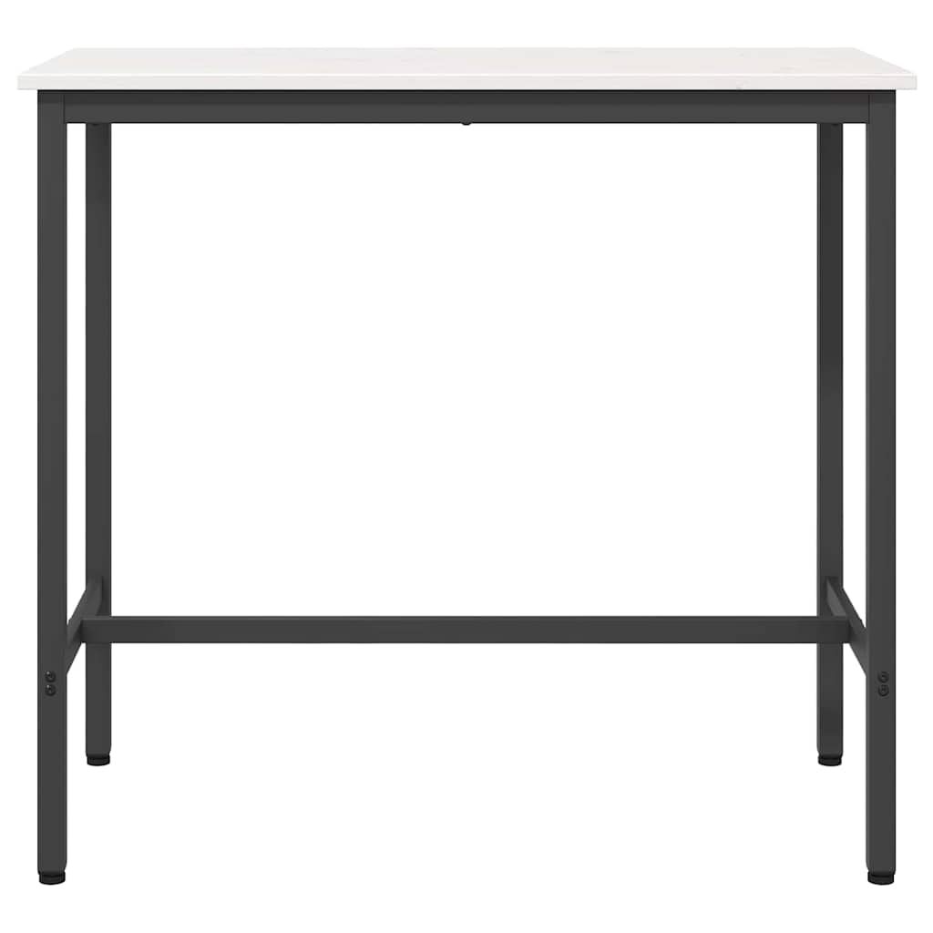 tavolo Bianco 100 x 50 x 91 cm Legno ingegnerizzato e acciaio
