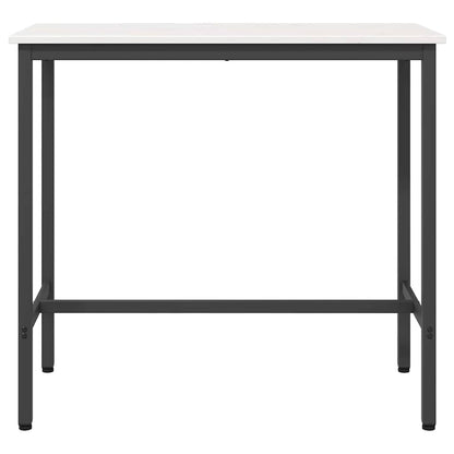 tavolo Bianco 100 x 50 x 91 cm Legno ingegnerizzato e acciaio