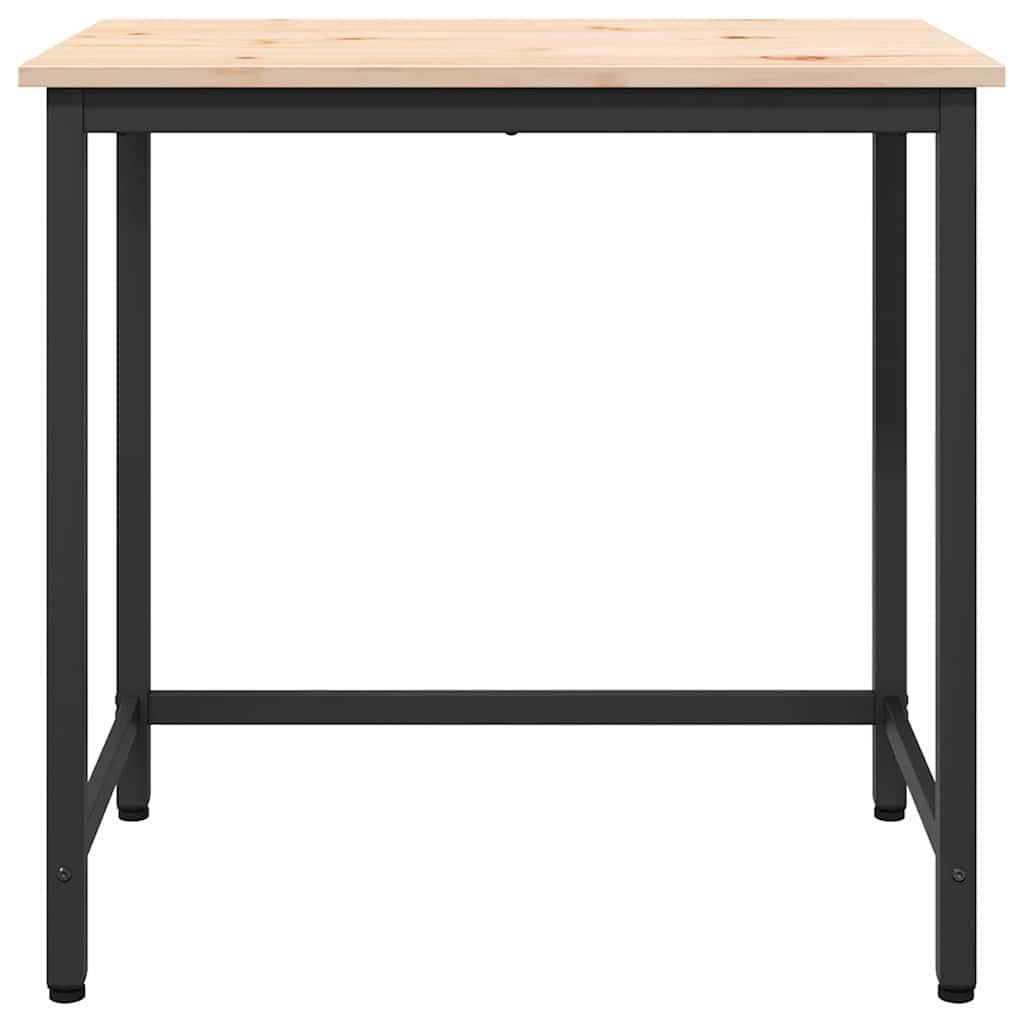 tavolo Naturale 80 x 50 x 77 cm Legno ingegnerizzato e acciaio | homemem39