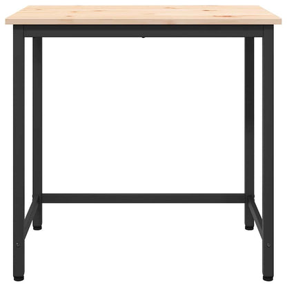 tavolo Naturale 80 x 50 x 77 cm Legno ingegnerizzato e acciaio | homemem39
