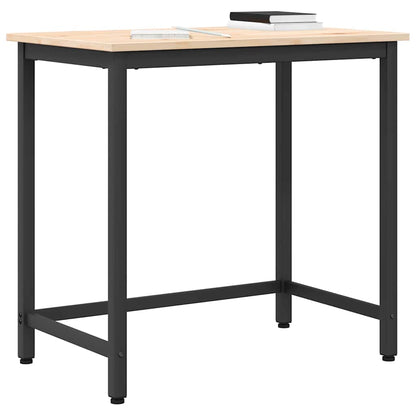 tavolo Naturale 80 x 50 x 77 cm Legno ingegnerizzato e acciaio | homemem39