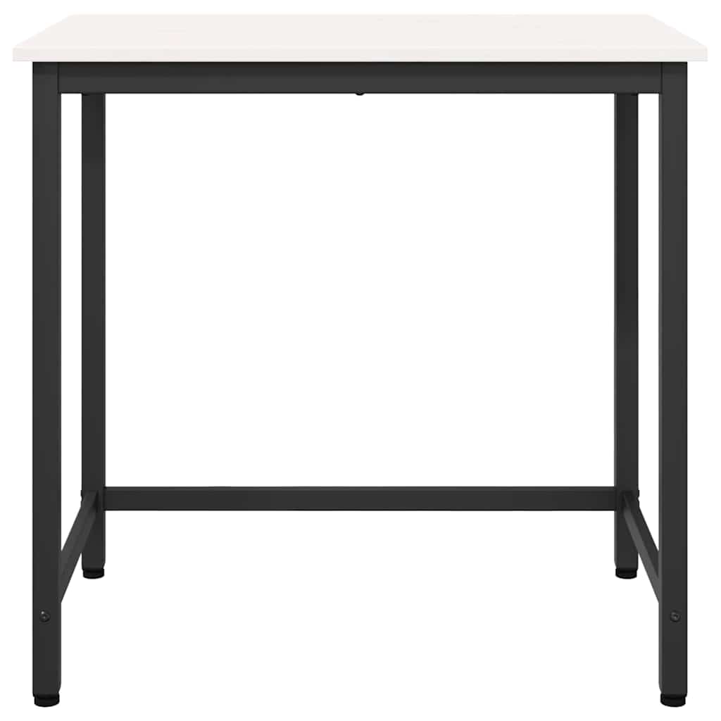tavolo Bianco 80 x 50 x 77 cm Legno ingegnerizzato e acciaio | homemem39
