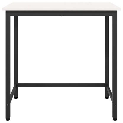 tavolo Bianco 80 x 50 x 77 cm Legno ingegnerizzato e acciaio