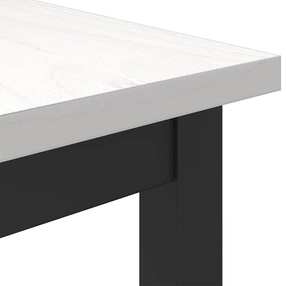 tavolo Bianco 100 x 50 x 77 cm Legno ingegnerizzato e acciaio