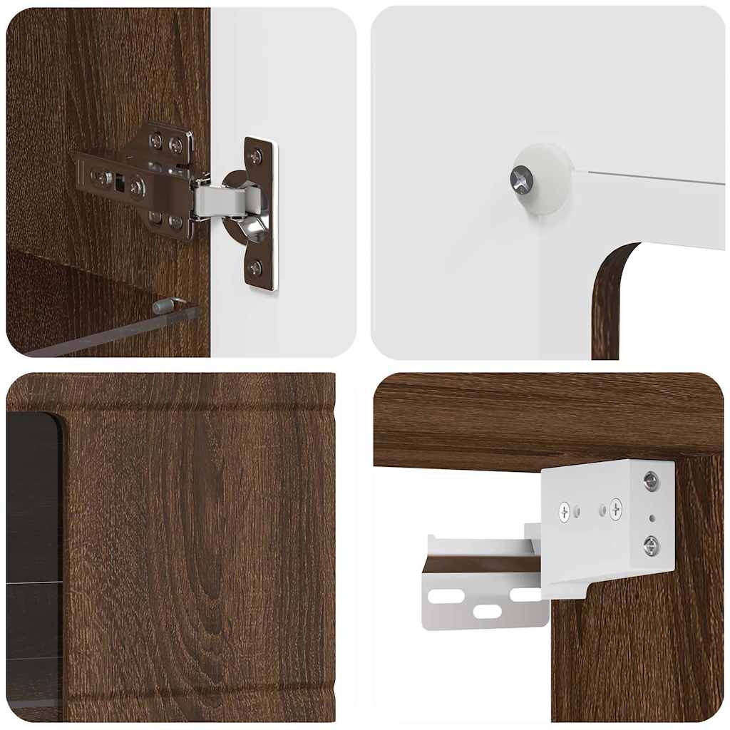 Armadio in Legno Rovere Marrone 50 x 29 x 100 cm