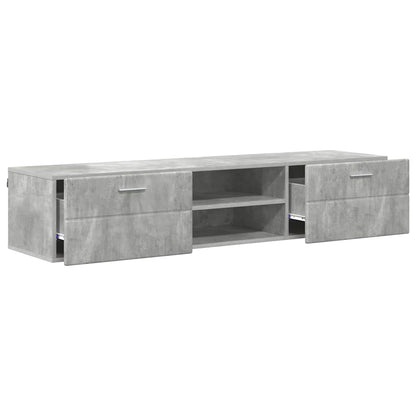 Armadio in Legno con cassetto Grigio cemento 150 x 39 x 30 cm