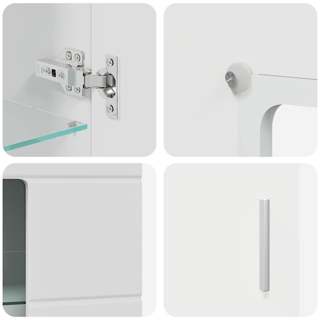 Credenza con porta Bianco 55,5 x 29 x 100 cm Legno multistrato