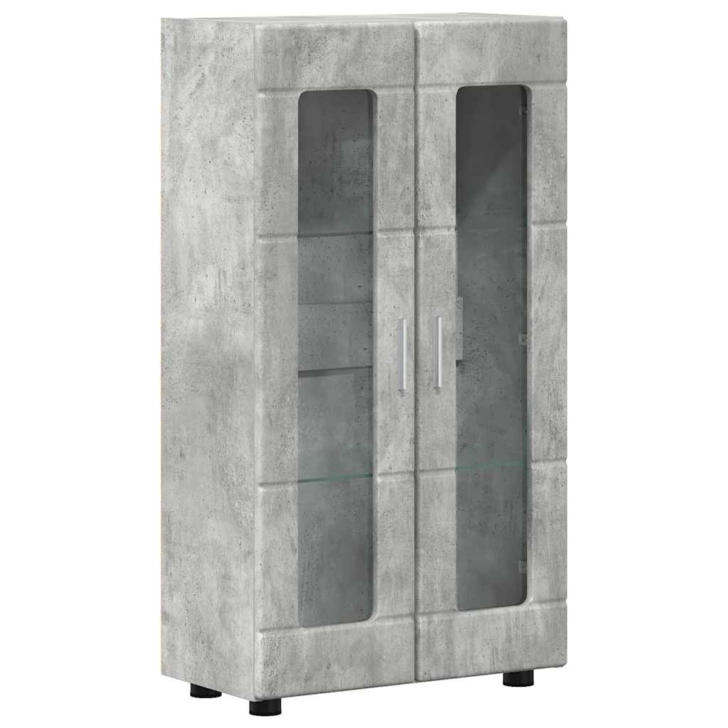 Credenza Grigio cemento 55,5 x 29 x 100 cm Legno multistrato
