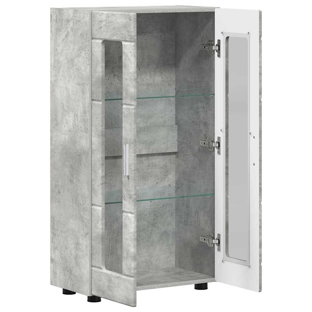 Credenza Grigio cemento 55,5 x 29 x 100 cm Legno multistrato