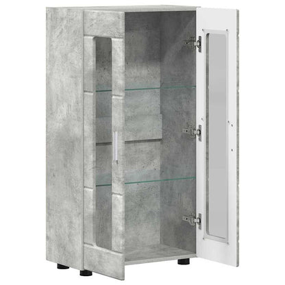 Credenza Grigio cemento 55,5 x 29 x 100 cm Legno multistrato
