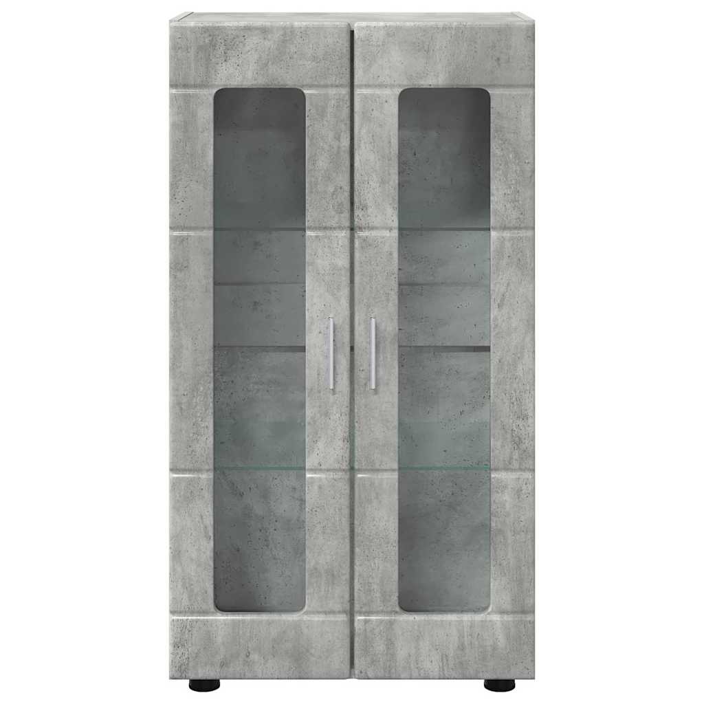 Credenza Grigio cemento 55,5 x 29 x 100 cm Legno multistrato
