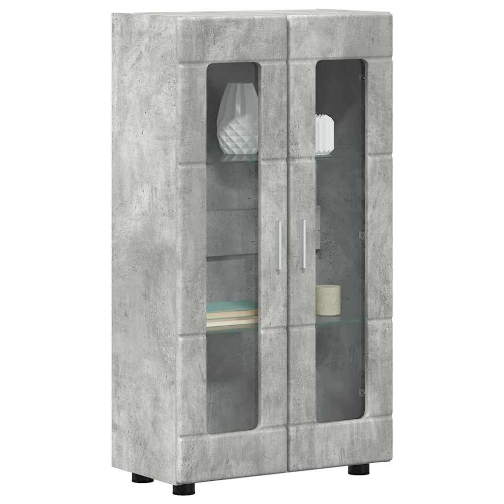 Credenza Grigio cemento 55,5 x 29 x 100 cm Legno multistrato