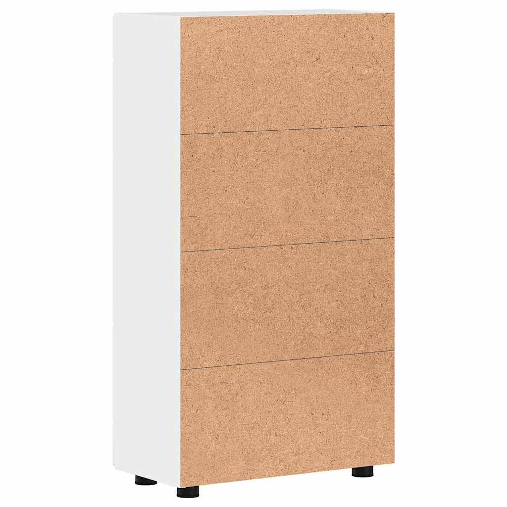 Credenza Bianco Lucido 55,5 x 29 x 100 cm Legno multistrato