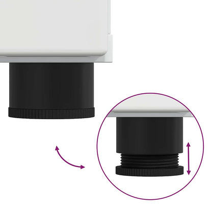 Credenza Bianco Lucido 55,5 x 29 x 100 cm Legno multistrato