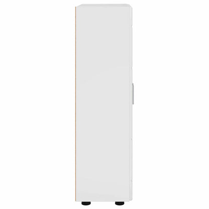 Credenza Bianco Lucido 55,5 x 29 x 100 cm Legno multistrato