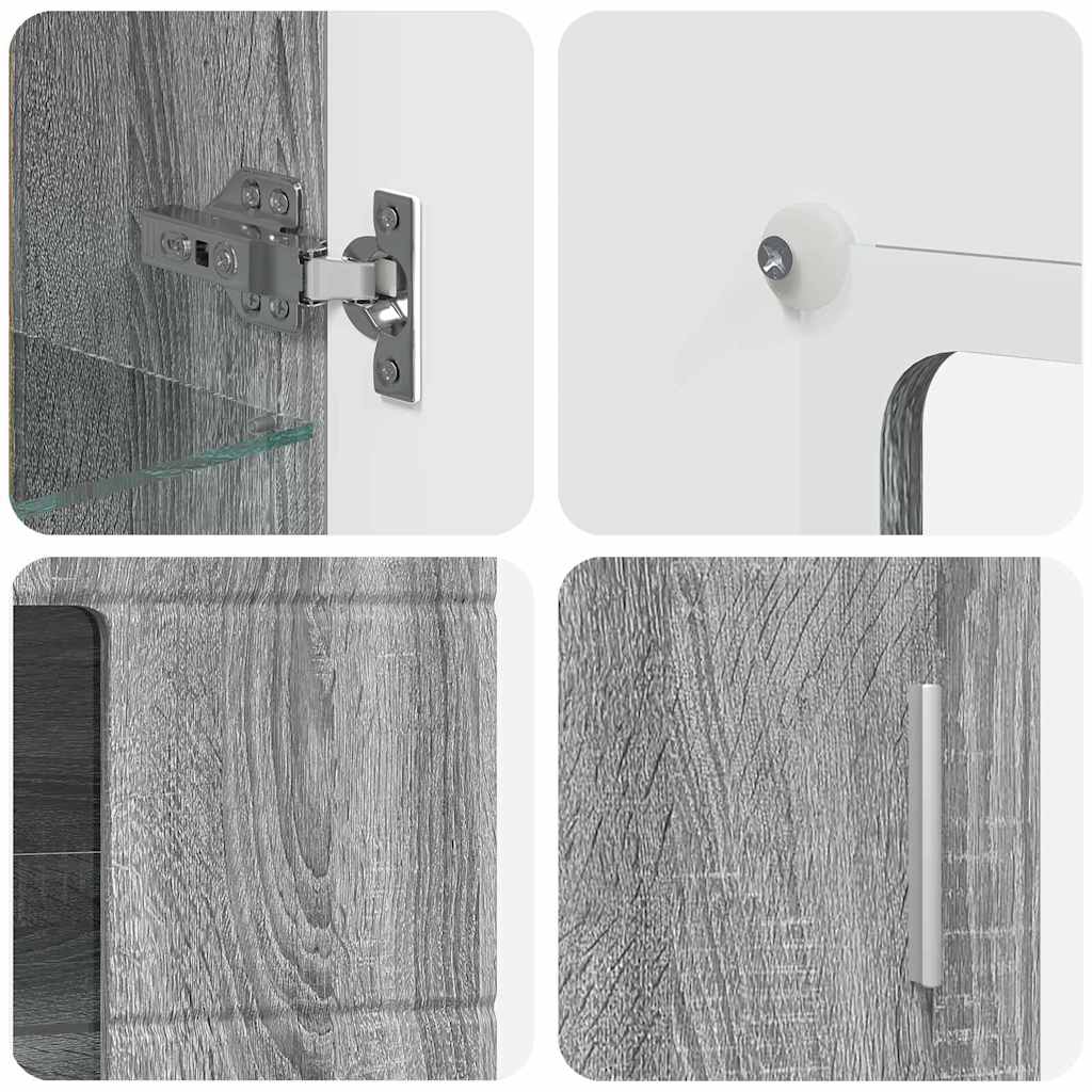 Credenza Grigio Sonoma 55,5 x 29 x 100 cm Legno multistrato