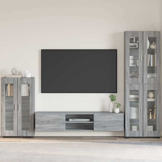 Credenza Grigio Sonoma 55,5 x 29 x 100 cm Legno multistrato