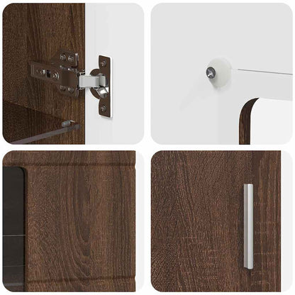 Credenza Rovere Marrone 55,5 x 29 x 100 cm Legno multistrato