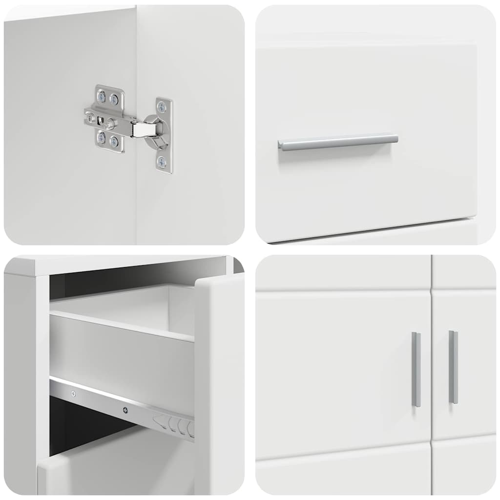 Armadio in Legno Bianco 88,5 x 30,5 x 73 cm Legno multistrato