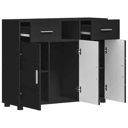 Armadio in Legno Nero 88,5 x 30,5 x 73 cm Legno multistrato