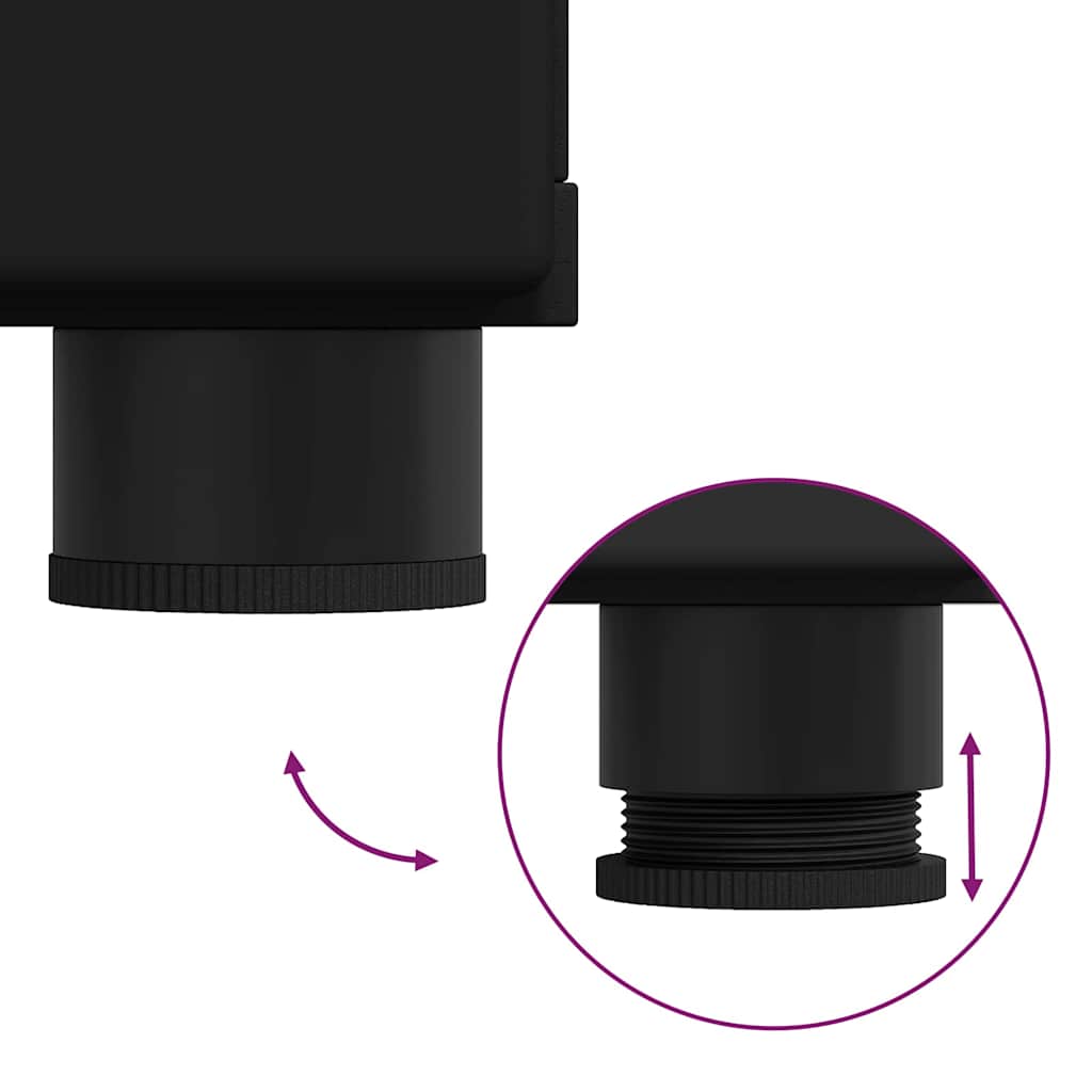 Armadio in Legno Nero 88,5 x 30,5 x 73 cm Legno multistrato