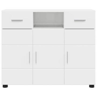 Armadio in Legno con cassetto Bianco Lucido 88,5 x 30,5 x 73 cm