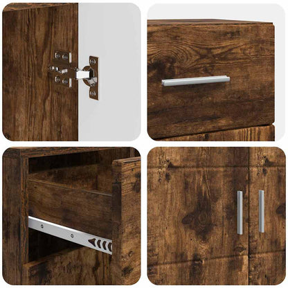 Armadio in Legno con cassetto Rovere fumé 88,5 x 30,5 x 73 cm
