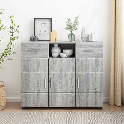 Armadio in Legno con cassetto Grigio Sonoma 88,5 x 30,5 x 73 cm