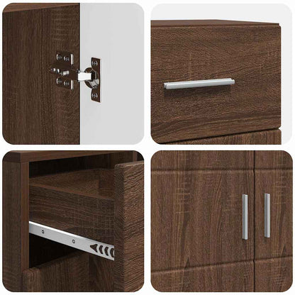 Armadio in Legno Rovere Marrone 88,5 x 30,5 x 73 cm