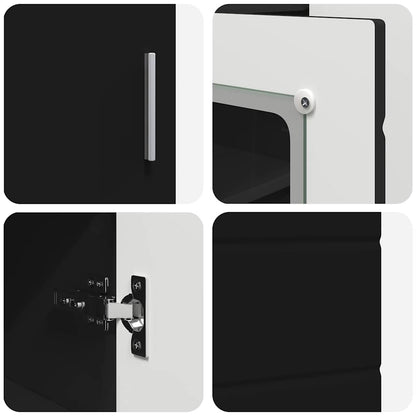 Armadio in Legno Nero 88,5 x 30,5 x 73 cm Legno multistrato