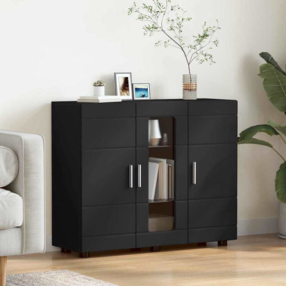 Armadio in Legno Nero 88,5 x 30,5 x 73 cm Legno multistrato