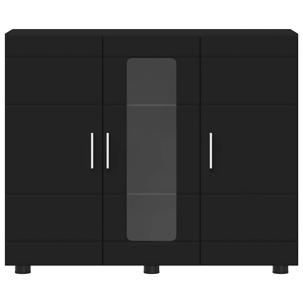 Armadio in Legno Nero 88,5 x 30,5 x 73 cm Legno multistrato