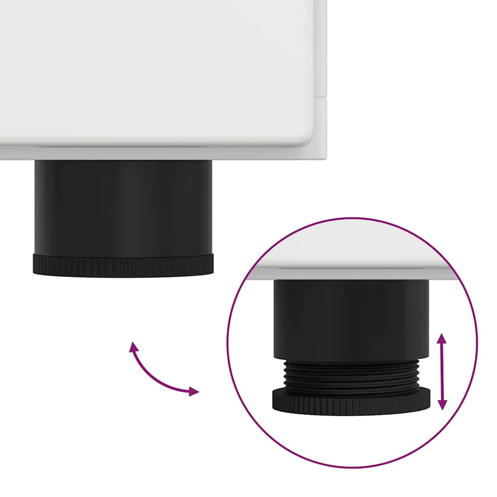 Armadio in Legno Bianco Lucido 88,5 x 30,5 x 73 cm