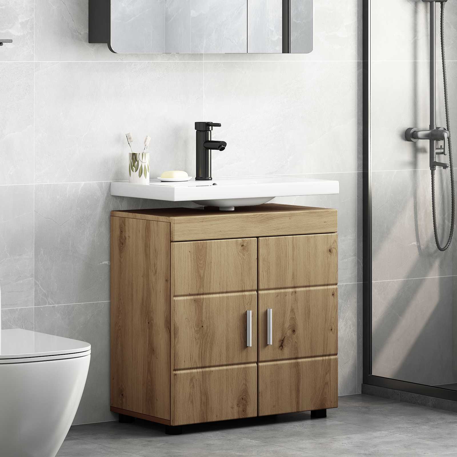 Set di Armadi da Bagno TULUM Rovere artigianale 60 x 34 x 63 cm | homemem39